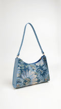 Alessia Floral Handbag Vintage Charm Shoulder Bag Blue Daisies