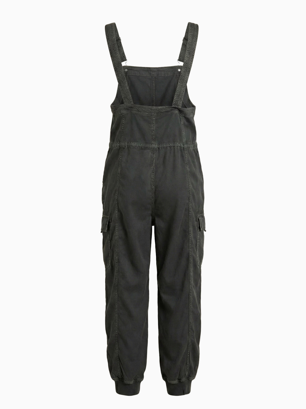 Women's Baggy Draped Cotton Cargo Overalls