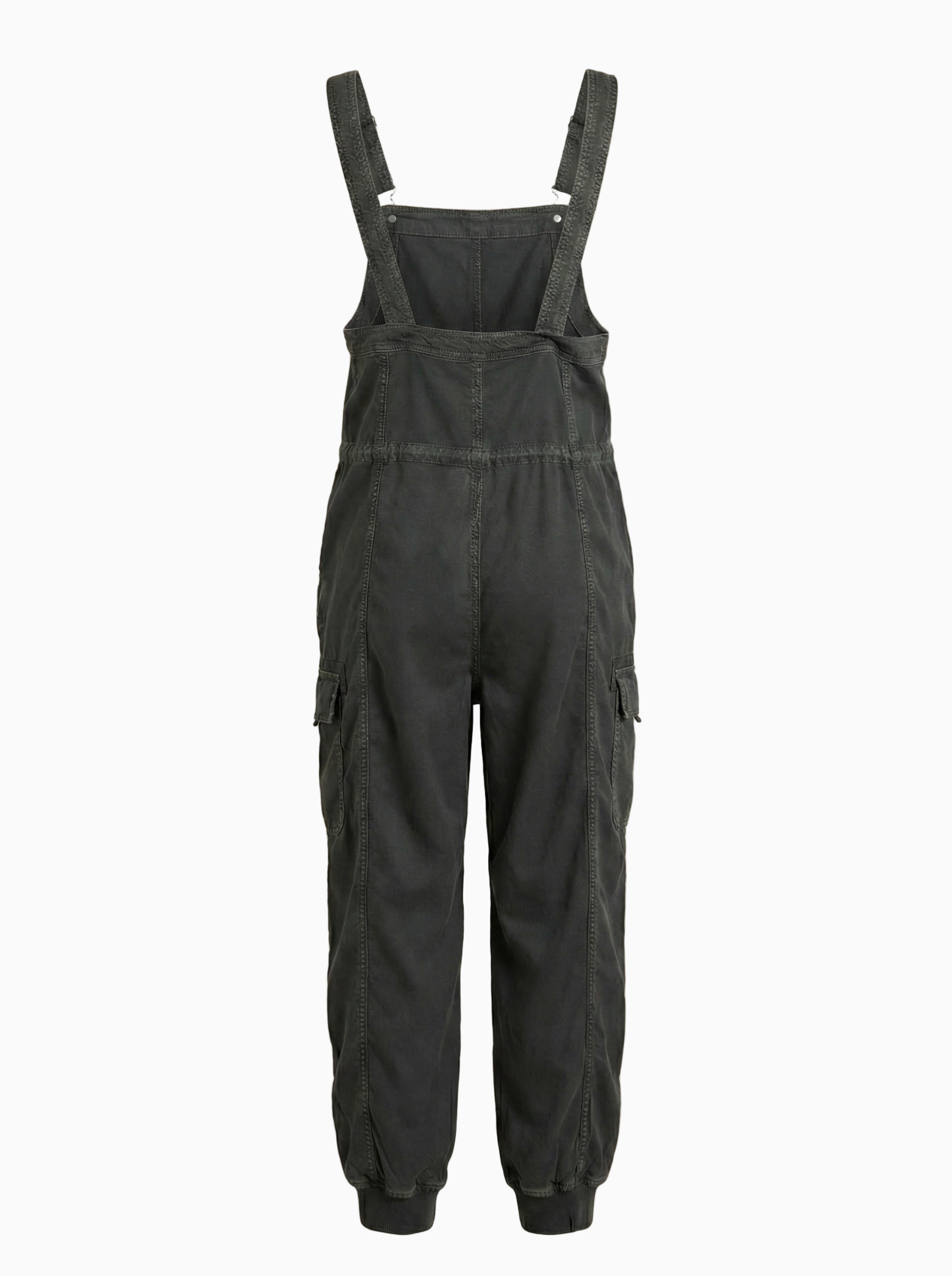 Women's Baggy Draped Cotton Cargo Overalls