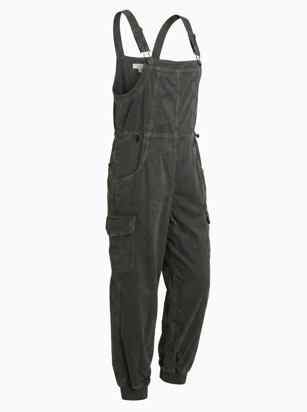 Women's Baggy Draped Cotton Cargo Overalls