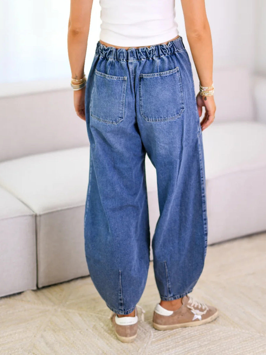 Women's Relaxed Fit Denim Drawstring Pants