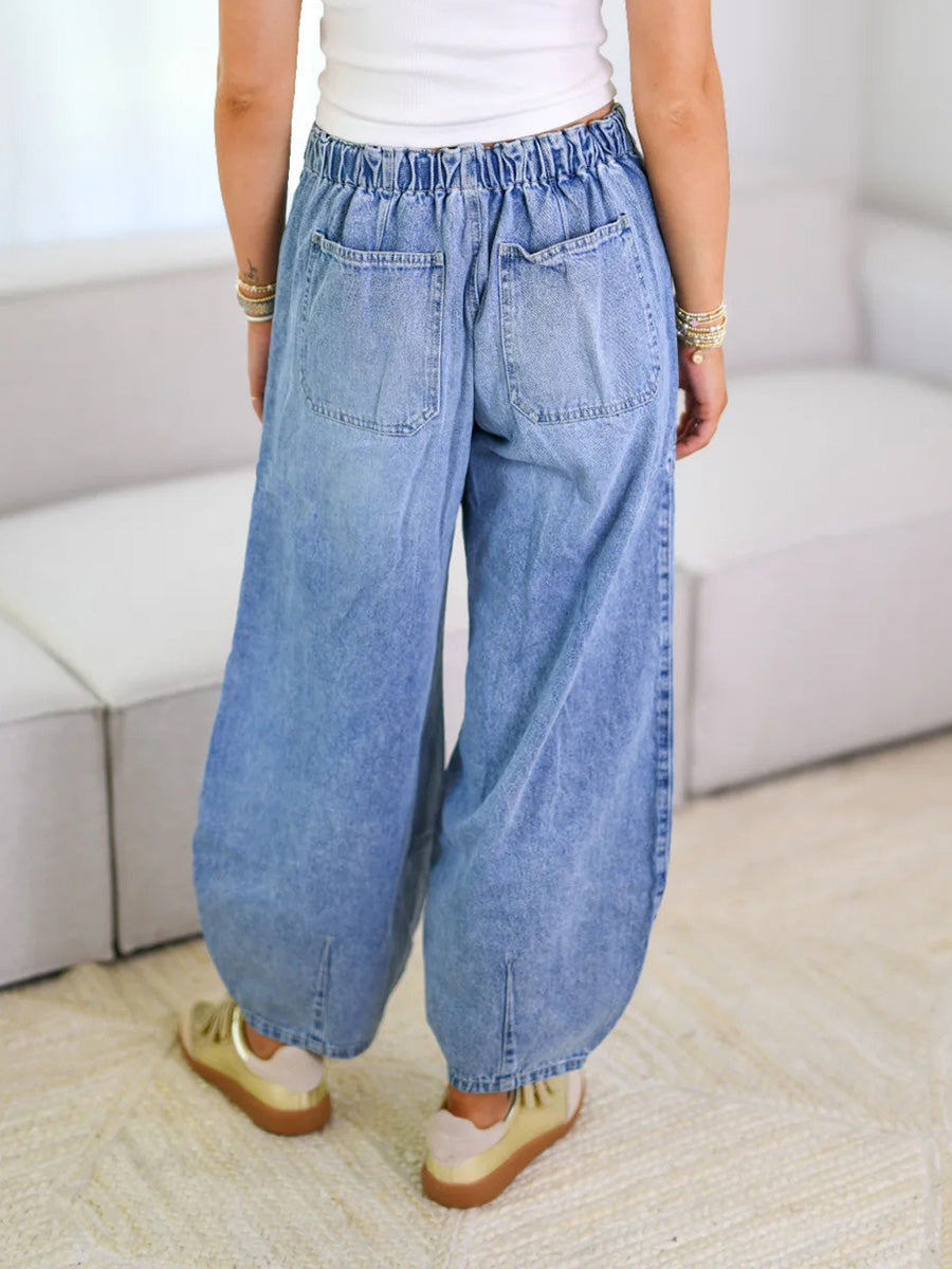 Women's Relaxed Fit Denim Drawstring Pants