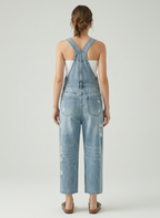 Women's Distressed Cotton Denim Overalls
