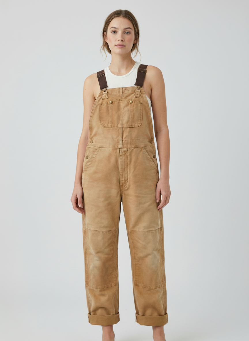 Duck Bib Overalls Heavy-Duty Cotton Canvas Workwear Dungarees