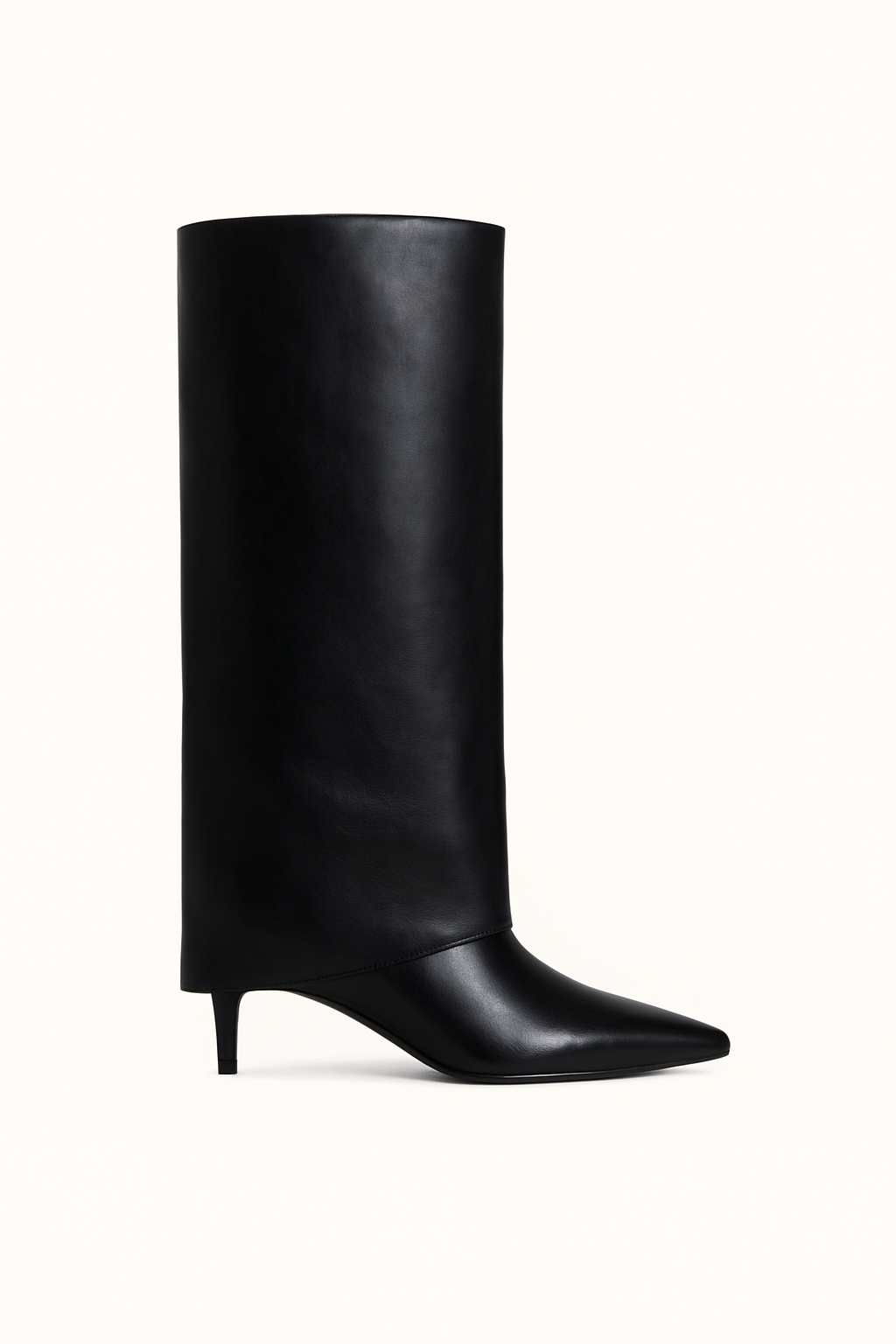 Women's Vegan Leather Knee-High Fashion Boots with 9 cm Heel