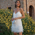Samba - A Stylish White Cocktail Dress
