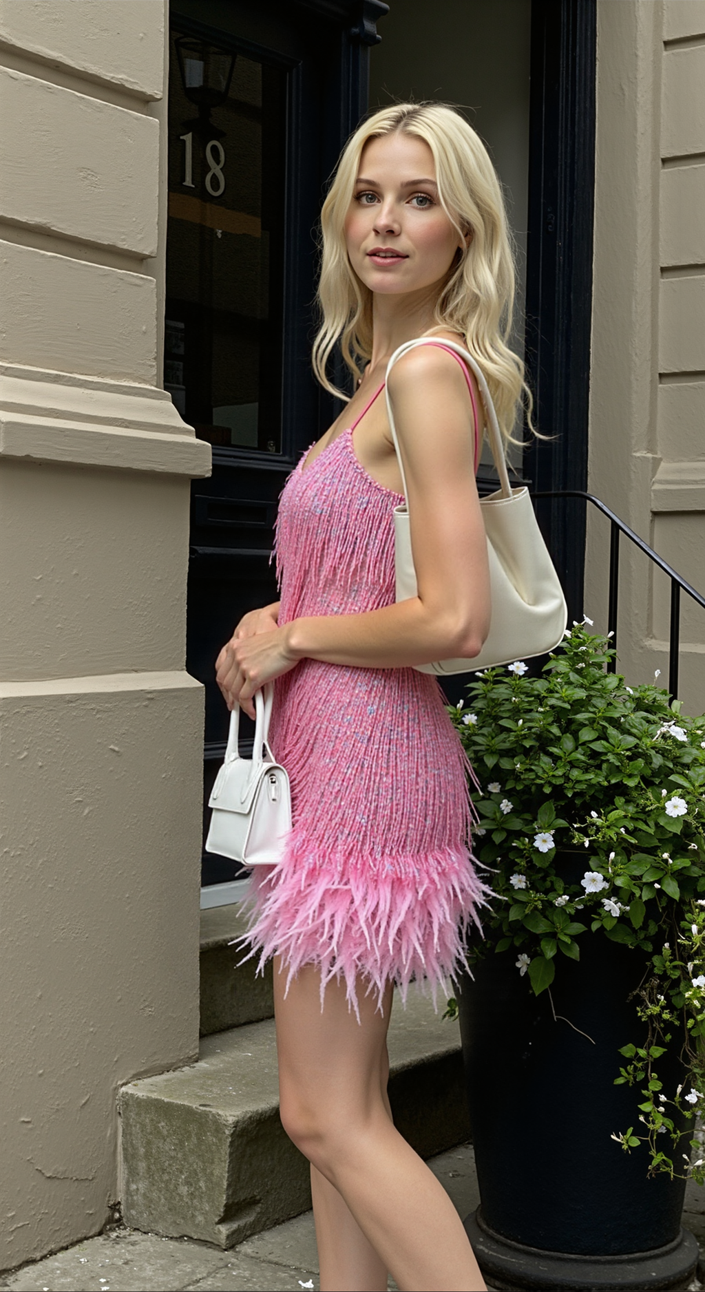 Samba - A Stylish White Cocktail Dress