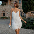 Samba - A Stylish White Cocktail Dress