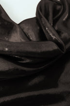 Y2K Metallic Cowl Neck Slip Mini Dress